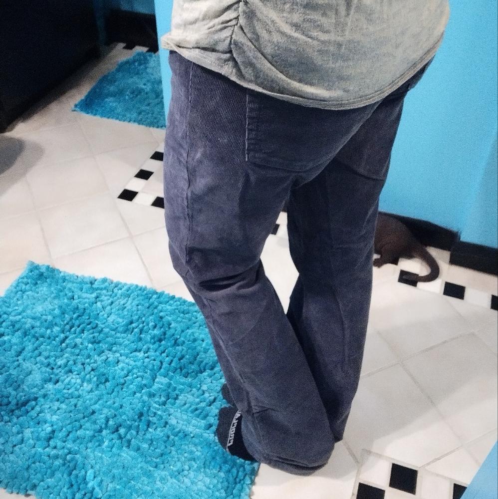 Warm corduroy straight leg pants - Picture 10 of 12